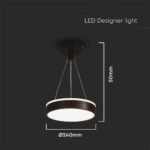 12W LED Designer Light Suspendat Negru 4000K - Image 3