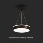 12W LED Designer Light Suspendat Negru 4000K - Image 4