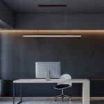 23W LED Designer Light Suspendat Liniar Negru 4000K - Image 2