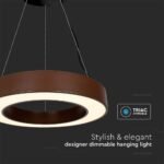 50W LED Designer Light Suspendat Negru Dimabil 4000K Rugniu - Image 5