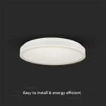 18W LED Designer Plafonieră Rotundă Albă 4000K - Image 4