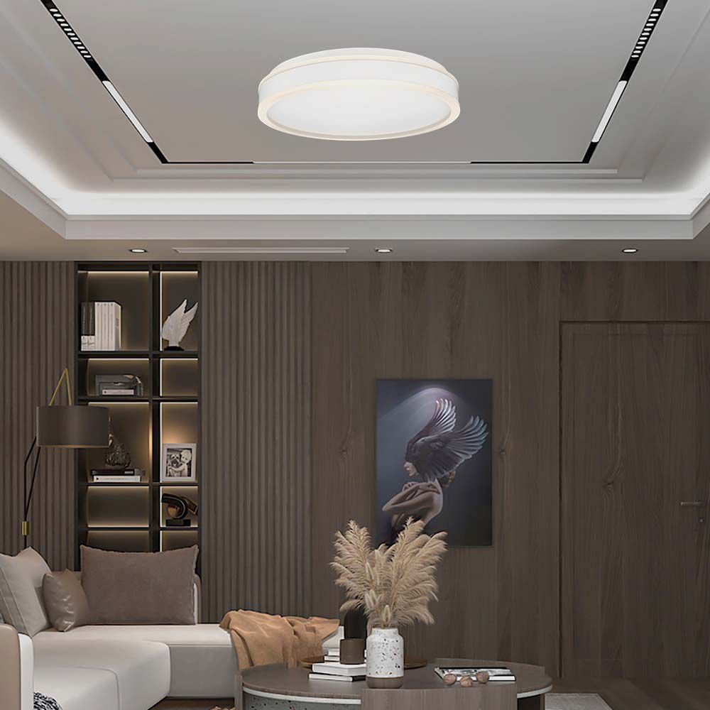 24W LED Designer Plafonieră Rotundă Albă 4000K