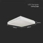 24W LED Designer Plafonieră Pătrată Albă 4000K - Image 3