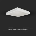 24W LED Designer Plafonieră Pătrată Albă 4000K - Image 4