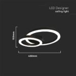 20W LED Designer Light Două Cercuri 3000K - Image 3