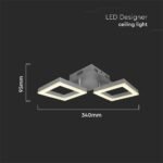 14W LED Designer Plafonieră Cu Doua Rame 3000К - Image 2