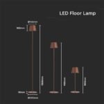 4W LED Lampă de Podea Corp Ruginiu 3000K IP54 - Image 5
