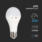 LED Bec 9W E27 A70  Plastic cu Kit de Emergență 4000K - Image 5