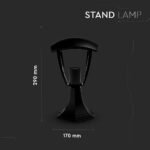 Lampa de gradina 300mm IP44 Negru - Image 2