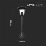 Lampa de gradina 600mm IP44 Negru - Image 4