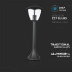 Lampa de gradina 600mm IP44 Negru - Image 5
