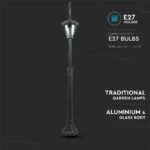 Lampa de gradina 2xE27 1410mm IP44 Negru - Image 4