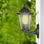 Lampa de gradina, prindere perete, E27 Negru mat - Image 2