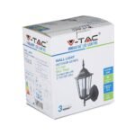 Lampa de gradina, prindere perete, E27 Negru mat - Image 3