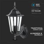 Lampa de gradina, prindere perete, E27 Negru mat - Image 5