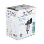 Lampa de gradina, prindere perete, E27 Negru mat - Image 2