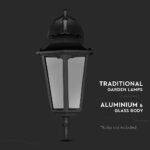 Lampa de gradina, prindere perete, E27 Negru mat - Image 4