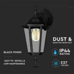 Lampa de gradina, prindere perete, E27 Negru mat - Image 5