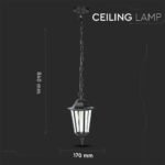 Lampa de gradina E27 Negru mat - Image 4