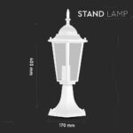 Lampa de gradina E27 30cm Alb mat - Image 2