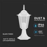 Lampa de gradina E27 30cm Alb mat - Image 3