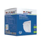 Lampa de gradina, prindere perete, E27 Sticlă Mat Alb mat - Image 2
