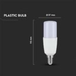 7.5W Bec LED E14 T37 Plastic Cip CREE 6400K - Image 3