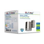 Suport de Perete Sticlă pentru GU10 din oțel IP44 - Image 2