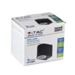 Suport Neted de Perete pentru GU10 Aluminiu Negru Rotund IP44