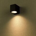 Suport Neted de Perete pentru GU10 Aluminiu Negru Pătrat IP44 - Image 2