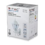 Corp iluminat grădină E27 Alb Mat Mare Sus - Image 3