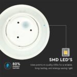 6W LED Lămpa de perete Alb natural Alb Rotund - Image 4