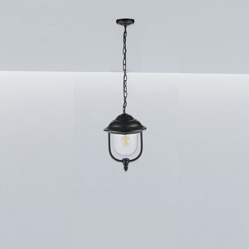 Lampă de grădină de tavan Corp Negru 1 x E27