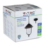 Lampă de grădină de tavan Corp Negru 1 x E27 - Image 3