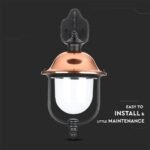 Lampă de perete de grădină Corp Negru Orientată în jos 1 x E27 - Image 5