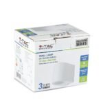 Lampă de perete rotundă Corp alb iluminare 1 direcție IP44 - Image 3
