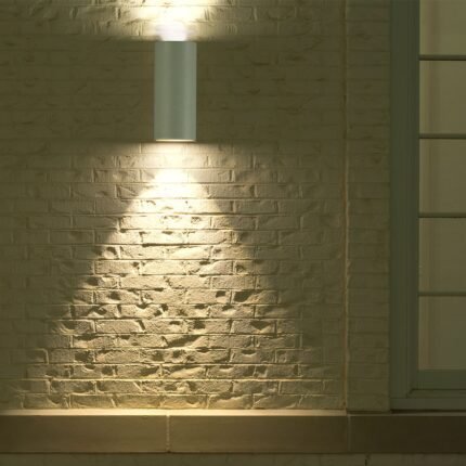 Lampă de perete rotundă Corp alb iluminare 2 Way IP46