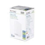 Lampă de perete rotundă Corp alb iluminare 2 Way IP46 - Image 3