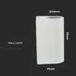 Lampă de perete rotundă Corp alb iluminare 2 Way IP46 - Image 4