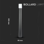 Lampă de grădină GU10 Corp Rotund Aluminiu Negru Black 80x80x500mm IP54 - Image 4