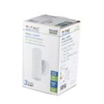 GU10 Suport de Perete Oțel Inoxidabil Corp Alb Mat IP44 Sus Jos - Image 3