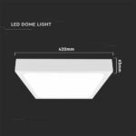 30W Plafonieră LED Pătrată Ramă Albă 6500K IP44 - Image 2