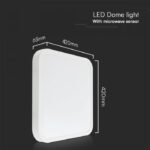 18W LED Plafonieră Pătrată cu Senzor cu Microunde Ramă Albă 4000K IP44 - Image 2