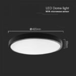 18W LED Plafonieră LED Cip SAMSUNG 4000K Rotundă Ramă Neagră IP44 - Image 3