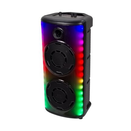 600W Boxă Reîncărcabilă cu 1 Microfon cu Fir Control RF și Mâner 2×8 inch