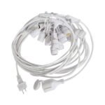 Ghirlandă LED cu Stecher EU & Wp E27 IP44 Corp Alb