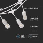 Ghirlandă LED cu Stecher EU & Wp E27 IP44 Corp Alb - Image 4