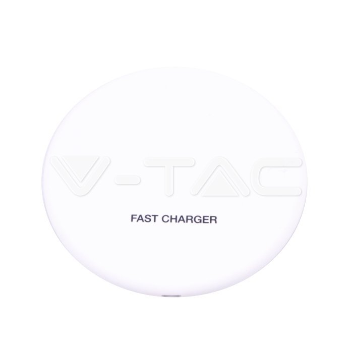 Încărcător Wireless 5A Încărcare Rapidă Rotund Alb
