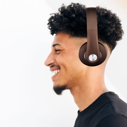 Căști Bluetooth Fără Fir Reglabile 500mAh Maro W/BAG