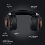 Căști Bluetooth Fără Fir Reglabile 500mAh Maro W/BAG - Image 4